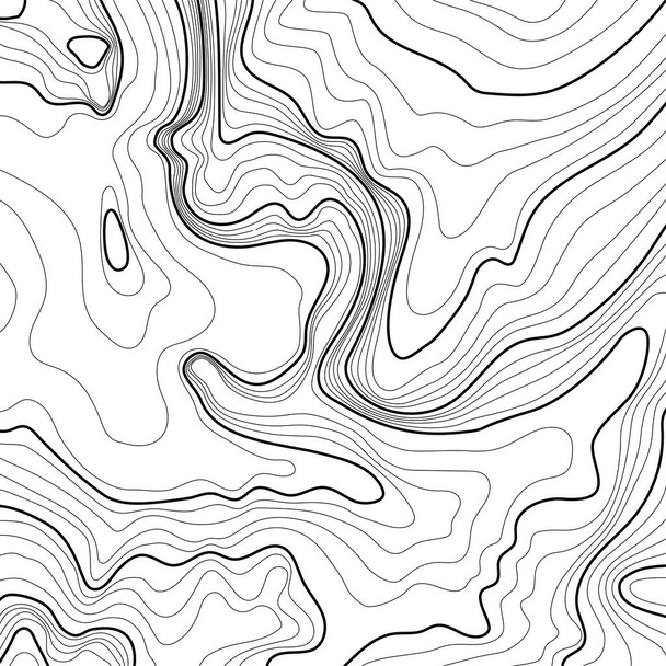 Map line of topography. Vector abstract topographic map concept with space for your copy. Black and white wave. Abstract paper cut. Abstract colorful waves. Wavy banners. Color geometric form. - Vector, Image