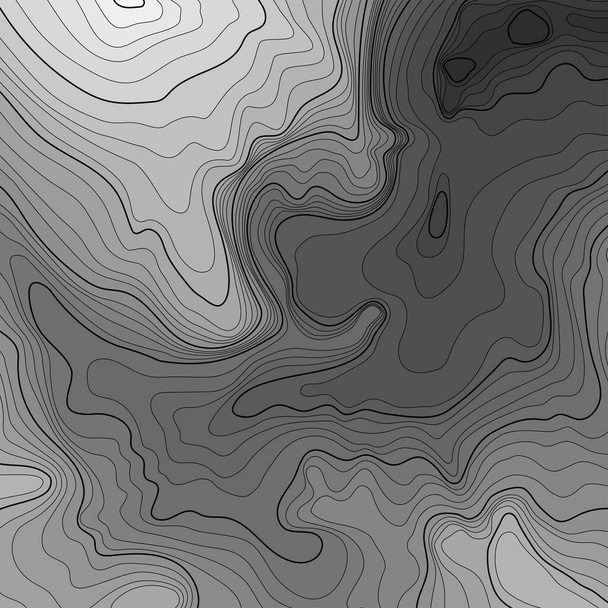 Mapa línea de topografía. Concepto de mapa topográfico abstracto vectorial con espacio para su copia. Onda blanca y negra. Corte de papel abstracto. Ondas coloridas abstractas. Banderas onduladas. Forma geométrica de color
. - Vector, imagen