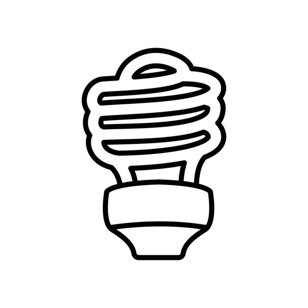 cfl bulb light icon, line style - Vector, Image