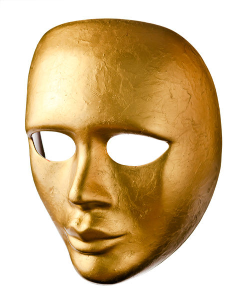 vieja máscara veneciana aislada en blanco
 - Foto, Imagen