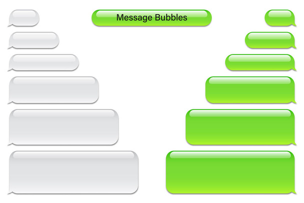 Blank vector message bubbles. Chat or messenger speech bubble. SMS text frame. Short message sending. - Vector, Image