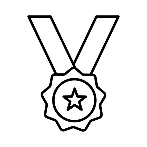 Design de vetor ícone de estilo de linha de medalha
 - Vetor, Imagem