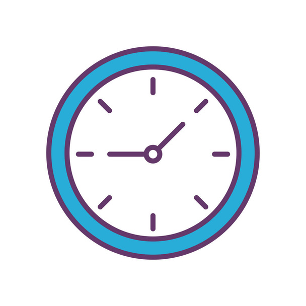 línea de reloj y diseño de vectores icono de estilo de relleno - Vector, imagen