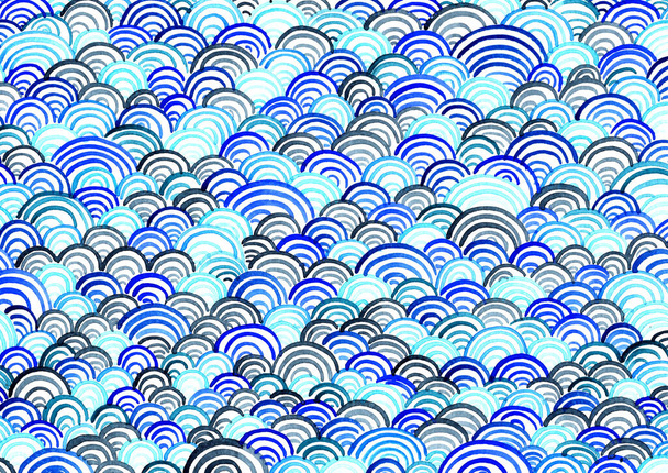 Абстрактна океанічна хвиля акварельний фарбування рук фон для прикраси влітку
. - Фото, зображення