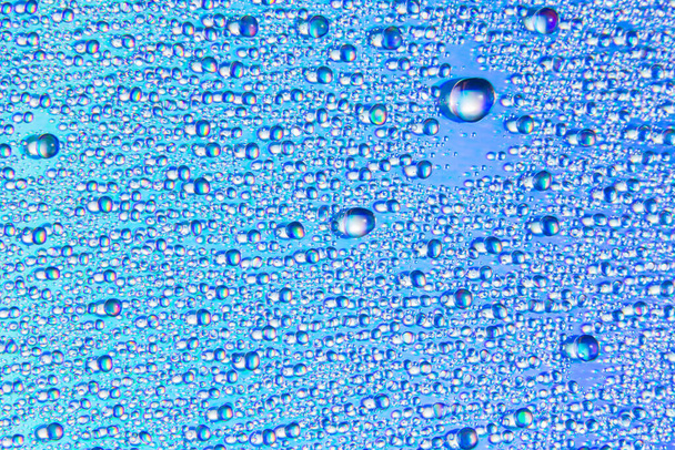 Macro blue water droplet background - Valokuva, kuva