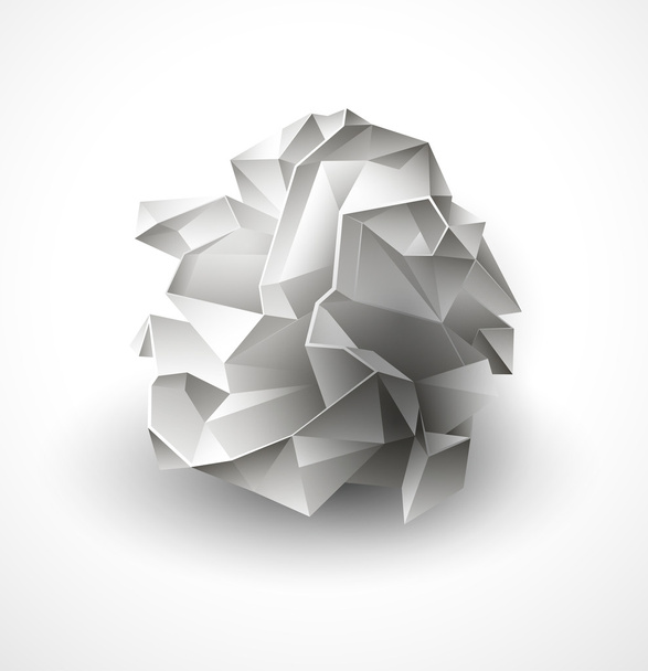 Crumpled paper ball - Vector, Image
