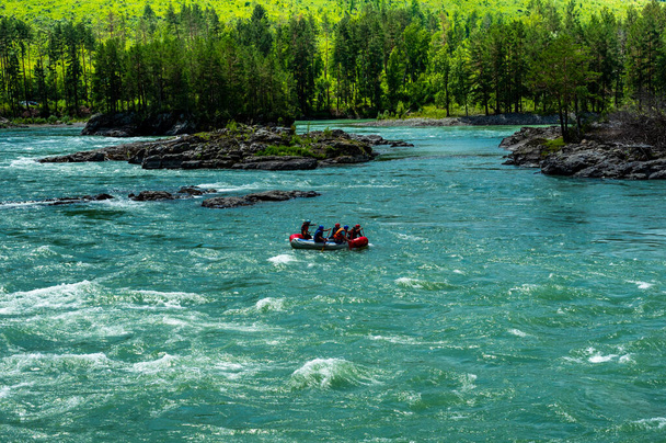 Rafting on the mountain river Katun, Altai Republic - Photo, Image