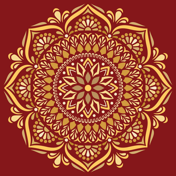 Mandala pattern color Stencil doodles sketch good mood. Good for creative and greeting cards, posters, flyers, banners and covers - Vektor, obrázek