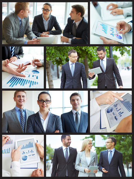 Collage of business partners - Photo, Image