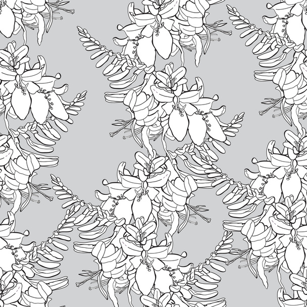 Pattern with freesias. - Vector, Image