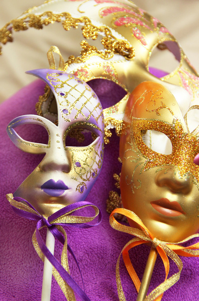 Hermosas máscaras de carnaval veneciano
 - Foto, Imagen