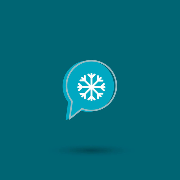 Snowflake flat icon. Snow pictogram. Winter symbol. Vector illustration, EPS10. - Vector, Imagen