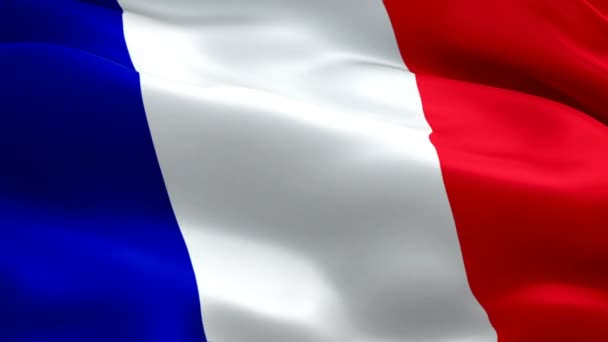 France waving flag. National 3d French flag waving. Sign of France Paris seamless loop animation. French flag HD resolution Background. French flag Closeup 1080p Full HD video for presentation - Footage, Video