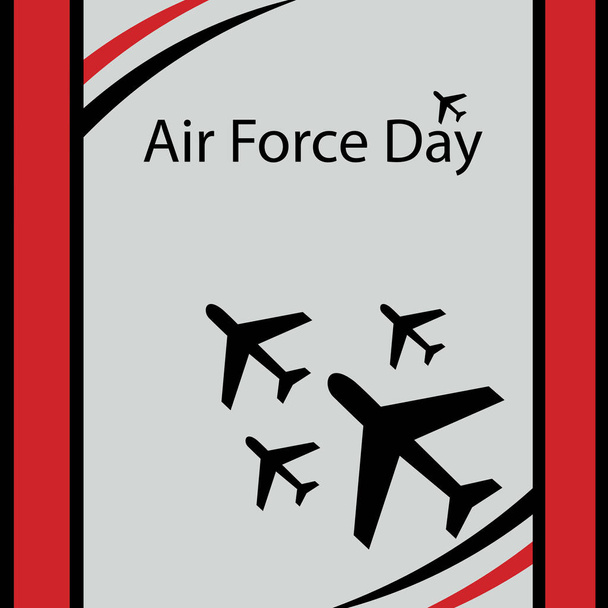 День військово-повітряних сил відзначається щорічно, що підпорядковується їхнім військово-повітряним силам. - Вектор, зображення