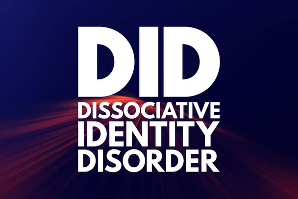 DID - Transtorno de Identidade Dissociativa sigla, fundo de conceito médico - Foto, Imagem