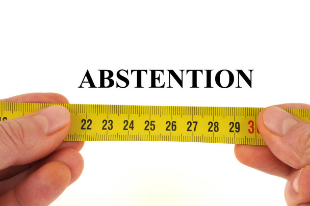 Abstention measurement concept close-up on white background  - Photo, Image