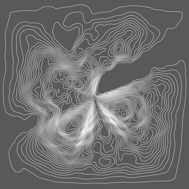 Абстрактный фон с подробным топографическим дизайном карты
 - Вектор,изображение
