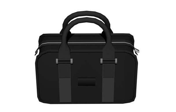 bolsa de viaje negra con cremallera y asas
 - Foto, Imagen