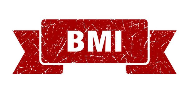 bmi ribbon. bmi grunge band sign. bmi banner - Vetor, Imagem