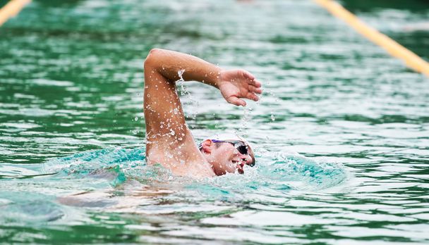 az olimpic medencében úszó - Fotó, kép