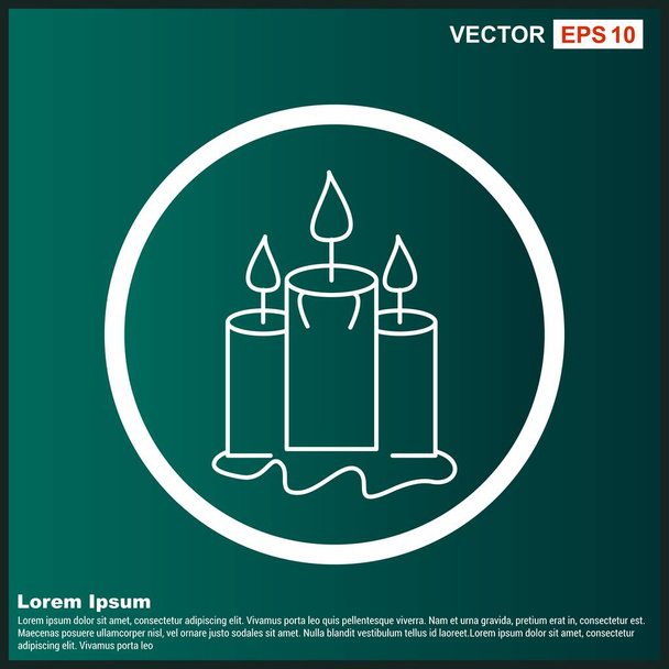 Kerzensymbol für Ihr Projekt, Vektorillustration - Vektor, Bild
