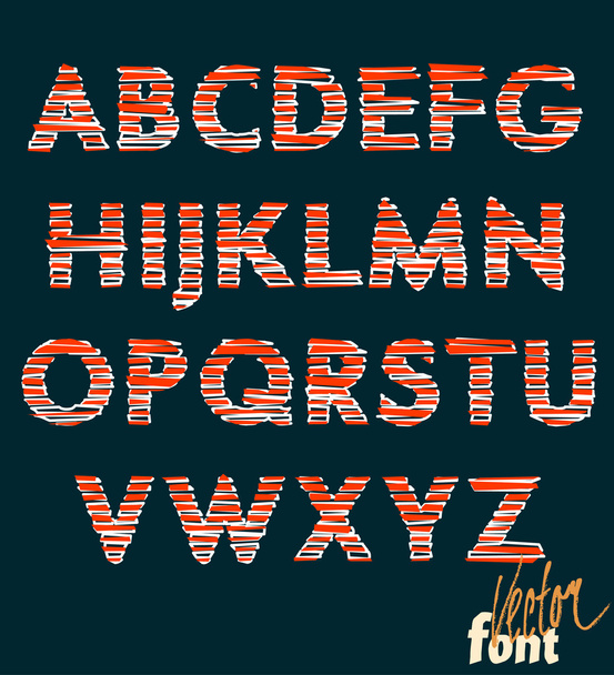 Decorative alphabet, capitals - Vector, Image