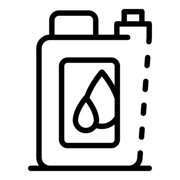 Motor oil canister icon, outline style - Vektor, kép