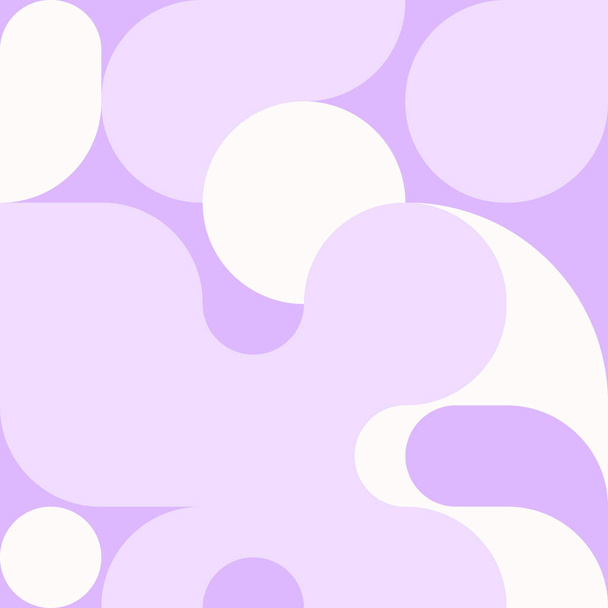 Pastel bauhaus background with geometric shapes - Vector, Image