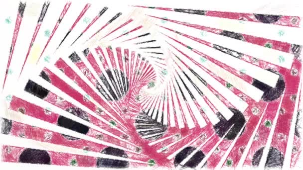 ουράνιο τόξο πολύχρωμο time-lapse εικονογράφηση στυλ ζωγραφικής αφηρημένο φόντο - Πλάνα, βίντεο