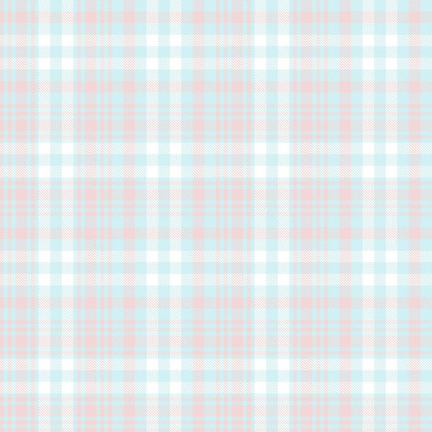 Pink Glen Plaid texturiertes nahtloses Muster für Modetextilien und Grafiken - Vektor, Bild