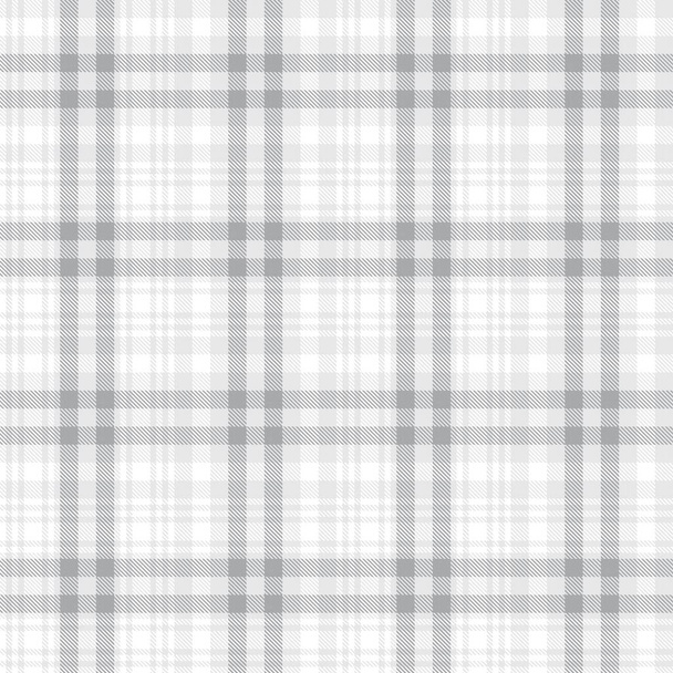 Branco Glen Plaid texturizado padrão sem costura adequado para têxteis e gráficos de moda - Vetor, Imagem
