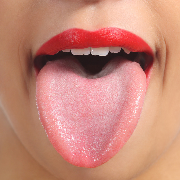 Front view of a woman tongue - Foto, Bild
