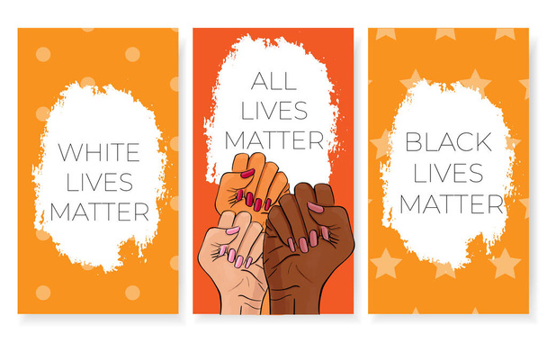 Las vidas negras importan. gesto brazo afroamericano
 - Vector, imagen