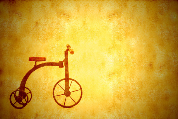 φόντο vintage αντίκες τρίκυκλο ποδήλατο - Φωτογραφία, εικόνα