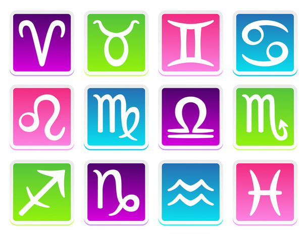 Conjunto de símbolos del zodíaco
 - Vector, Imagen