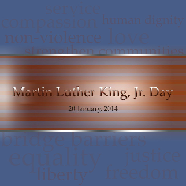 MLK, πατριωτικό υπόβαθρο, ο Δρ Μάρτιν Λούθερ Κινγκ, νεώτερος ημέρα της υπηρεσίας - Φωτογραφία, εικόνα