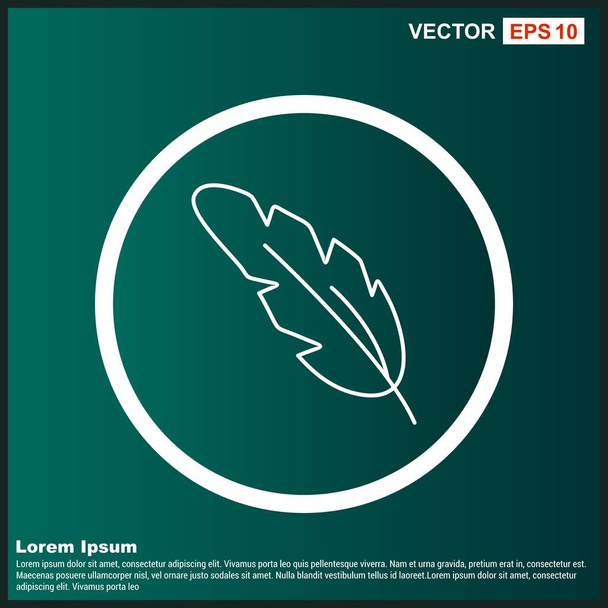 feather icon, vector illustration - Vector, Image