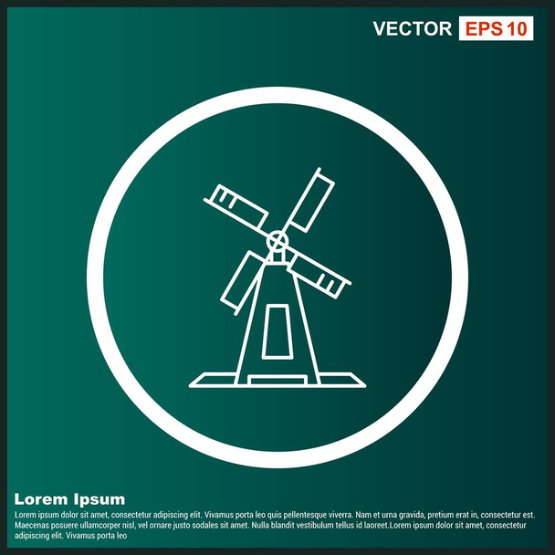 vector illustration of mill icon - Vector, Image