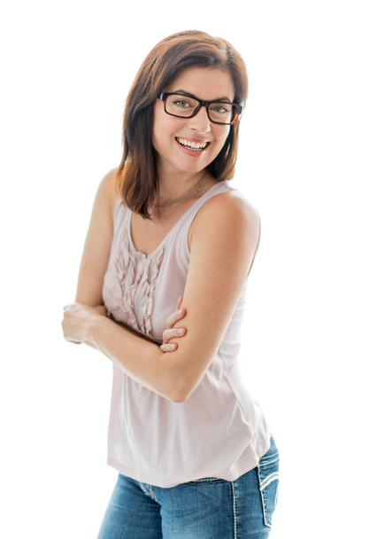 Confident woman wearing stylish glasses - Fotó, kép