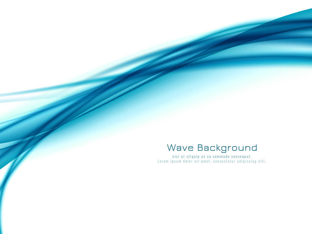 Abstract blue wave design elegant background vector - ベクター画像