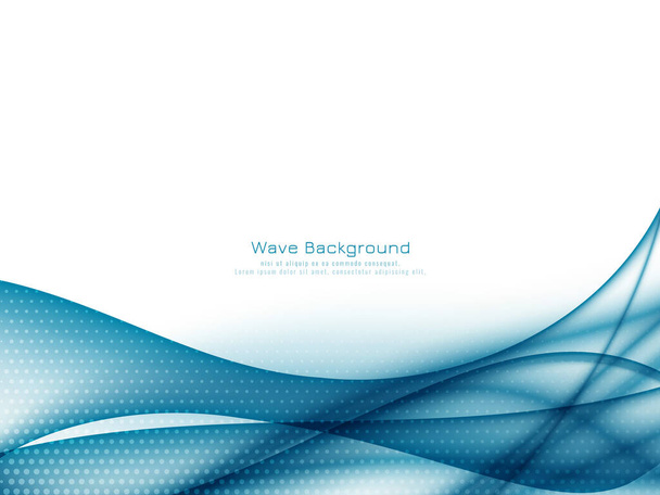 Abstract elegant blue wave background vector - Wektor, obraz