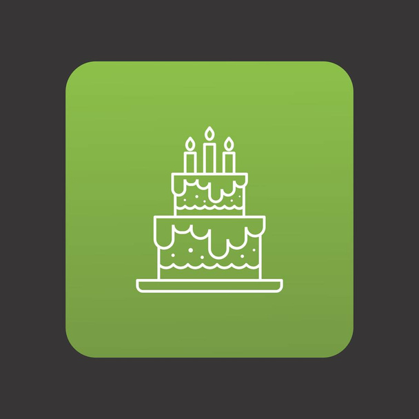  Happy birthday cake icon for your project - Vector, Image