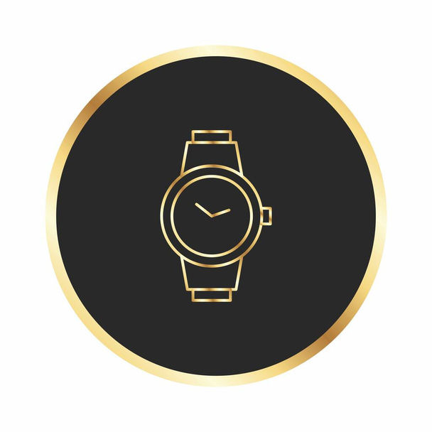 ikona náramkových hodinek, vektorová ilustrace - Vektor, obrázek