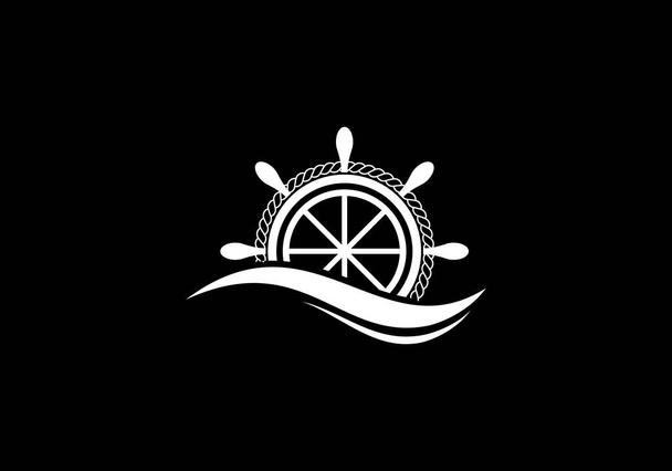 船のロゴ、クルーズ船のロゴベクトルテンプレート、ボートの記号 - ベクター画像