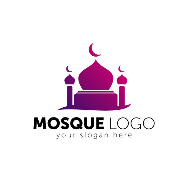 モスク。モスクの抽象的なシンボルのドーム。ベクトルデザインのロゴタイプ. - ベクター画像