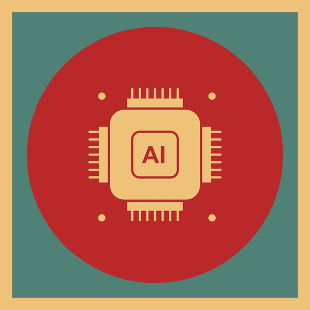 Vektorová ilustrace ikony čipu - Vektor, obrázek