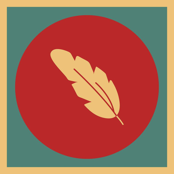 feather icon, vector illustration - Vector, Image