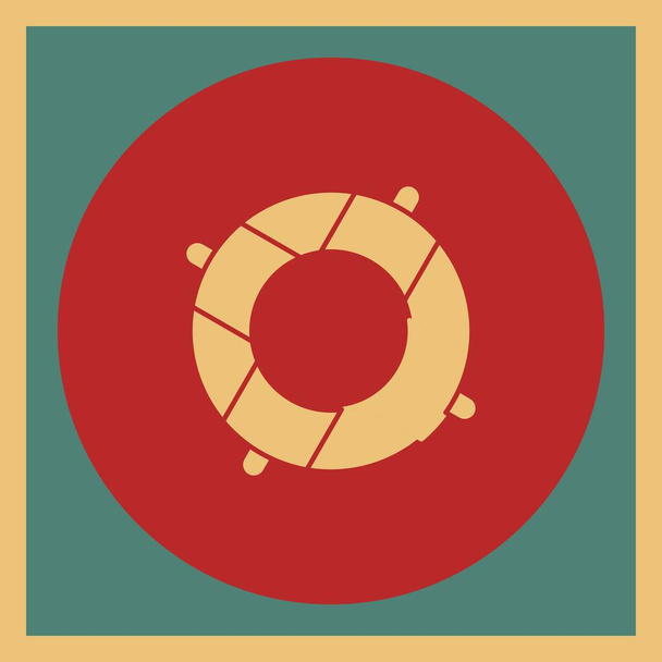 lifebuoy icon. flat design style - Vector, Image