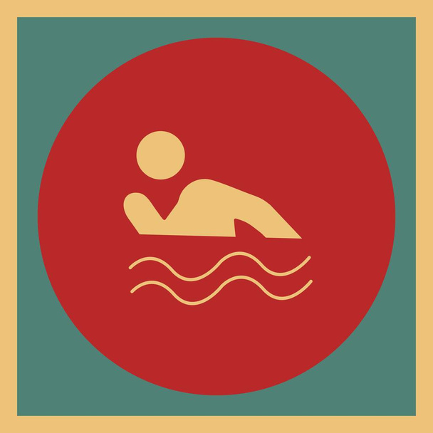 swimming icon vector illustration - Vector, Image