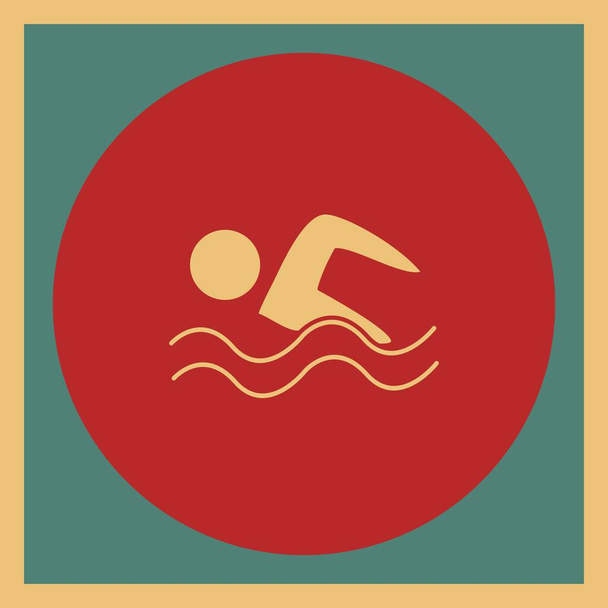 ілюстрація значка плавання ізольований векторний знак
 - Вектор, зображення